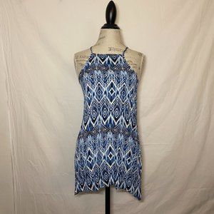 LA Hearts Blue Tribal Print Dress/Cover Up
